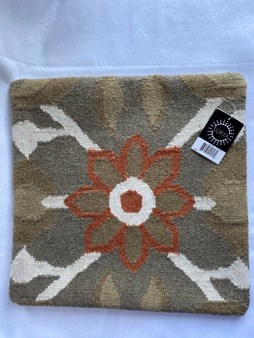 Birch Lane EMELINE Surya Fallon Floral Wool 18” x 18” Pillow Cover - Fall Colors